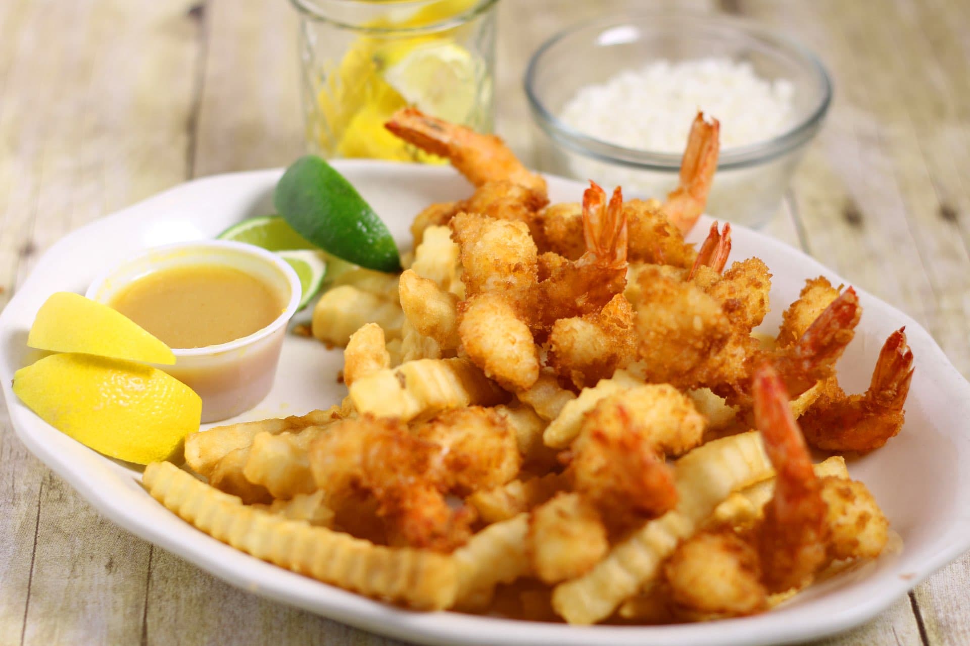 Award-winning fried shrimp plate at Musselwhite's Seafood & Grill